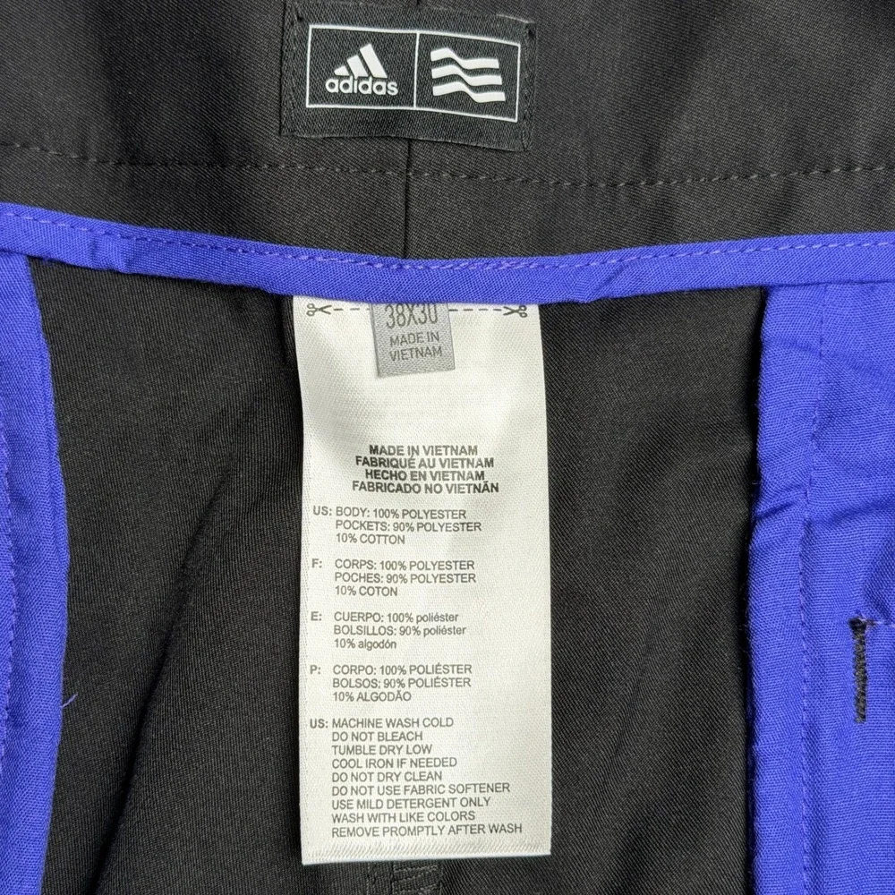 Adidas Mens Ultimate365 Golf Pants Black Flat Front 38x30 Trousers